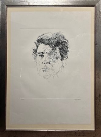 Firma e timbro a secco dell'artista in basso a destra. Es. n. 29/50 in basso...