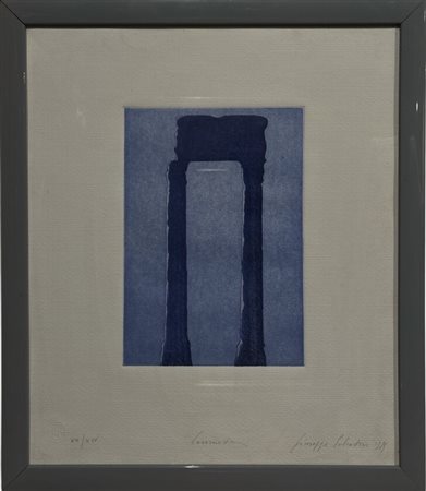 "Astratto", es. n. 70/70,50 x 34 cm, firma indistinta in basso a destra. in...