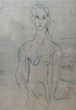 Esemplare 60/75. Macchie di foxing, in cornice Ernesto Treccani (Milano ,...