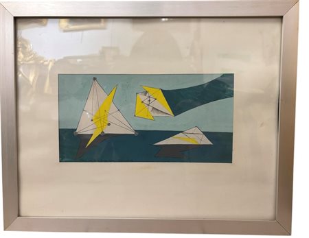 Firmato, titolato e datato in basso a sinistra. In cornice. Paolo...