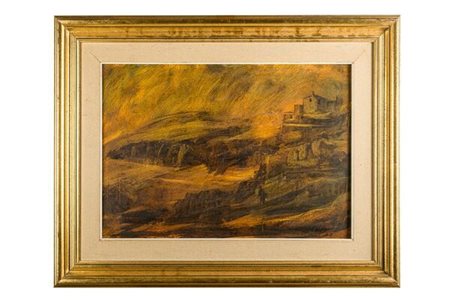 firmato e datato sul retro Ripano, Roma 1974, con dedica, in cornice Il...