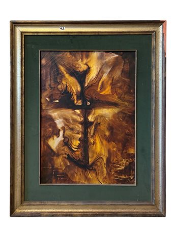 Firmata, titolata e dedicata al retro. In cornice. Emilio Conciatori (1933 -...