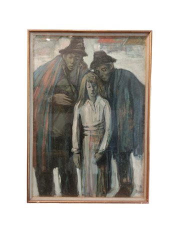 Firmato in basso a destra. Iscrizioni al retro. In cornice. Silvia Rocci...