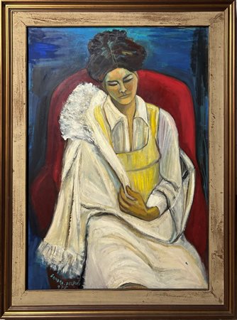 Firmato e datato in basso a sinistra. In cornice. Sandra Delfini (XX Sec. - )...