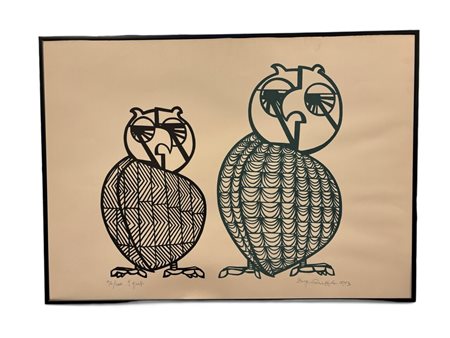 Esemplare 96/100. Firmato e datato a mano in basso a destra. In cornice....