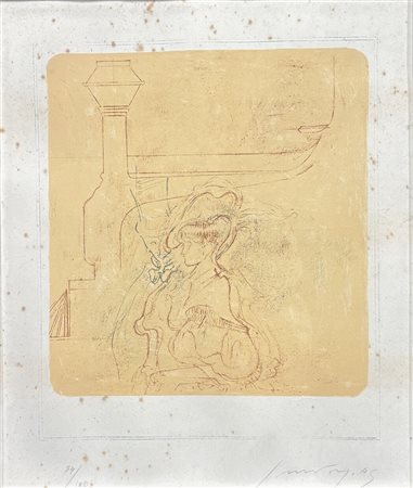 Es. n. 34/100. Firmato indistintamente in basso a destra. In cornice. Autore...