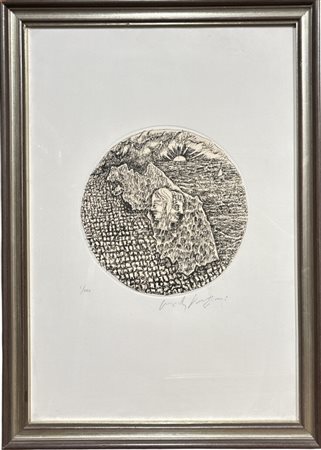 "Figura", 46 x 31 cm, prova di stampa, firma a matita in basso a destra. In...