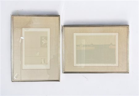 Es. n. 31/50. Iscritto a matita, dimensioni: 27 x 36 cm. In cornice. Es. n....