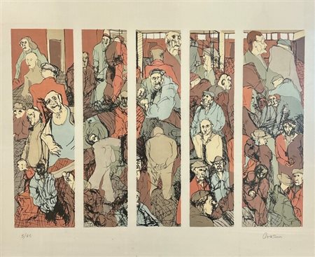 Es. n. 3/50. Iscritte a matita, dimensioni: 70 x50 cm. In cornice. Es. 3/85....