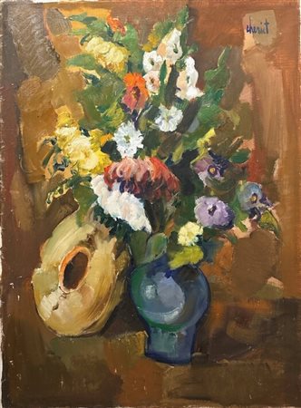 Opera firmata in alto a destra. Amar Cheriet (1939 - ) Natura morta Olio su...