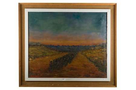 Firmato. Entro cornice Elvezio Bragonzi (XX secolo , - ) Esercito nel campo...