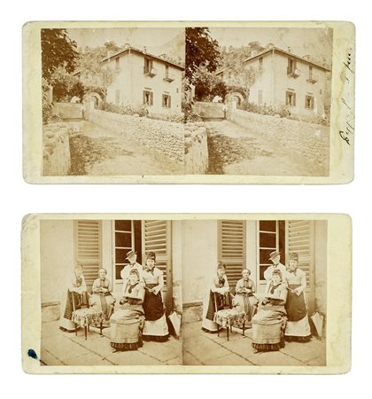 Raccolta di 64 fotografie stereoscopiche in b/n o colorate e 3 dagherrotipi...