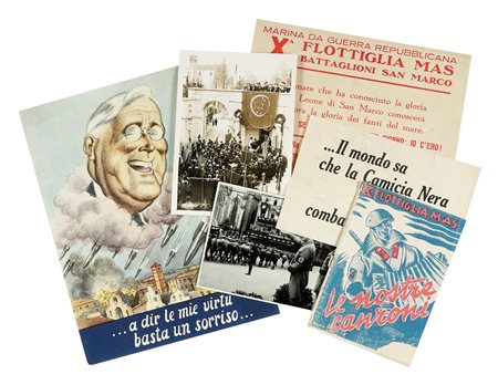 Raccolta di fotografie e stampati di regime: periodo Seconda guerra mondiale....