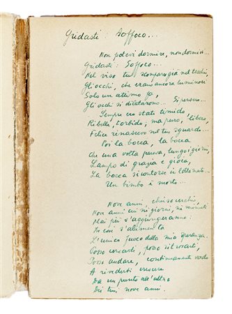 Ungaretti Giuseppe, Il dolore. Milano: A. Mondadori, 1956. In-8° (195x125)....