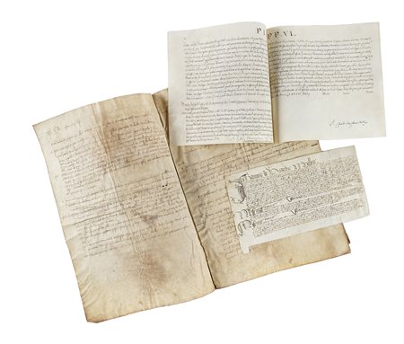 Raccolta di 35 pergamene. Datate 1291-XVIII secolo. Manoscritti pergamenacei...