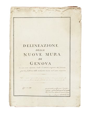 Delineazione / delle / nuove mura / di / Genova / in cui sono definiti tutti...