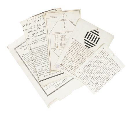 Memorie spettanti alle macchine aerostatiche. Raccolta di 13 documenti...