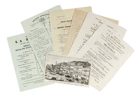 Raccolta di 30 documenti relativi al Teatro La Fenice e ad altri teatri...