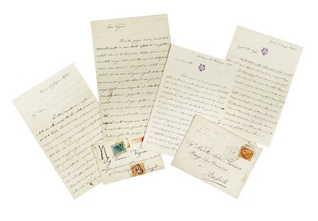 Strepponi Giuseppina, 4 lettere autografe firmate. Datate 1872-1883....