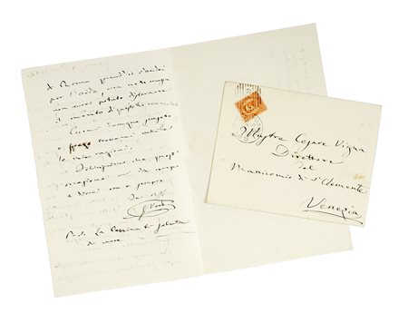 Verdi Giuseppe, Lettera autografa firmata inviata a Cesare Vigna, Direttore...