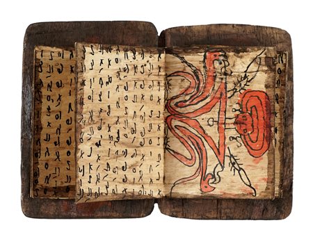 Manoscritto sacerdotale batak di contenuto magico apotropaico della tipologia...