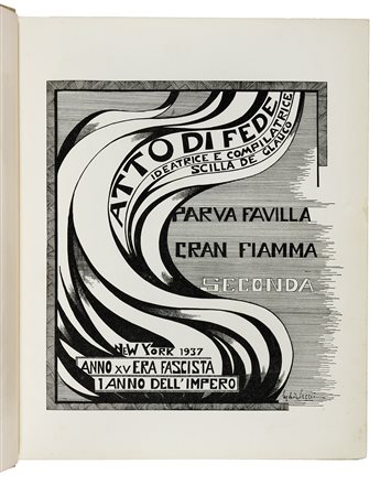 De Glauco Scilla, Atto di fede. New York: Economic Printing Service, 1937....