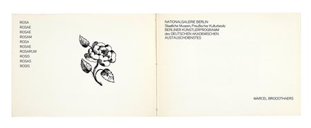 Broodthaers Marcel, Marcel Broodthaers. Berlin: Berliner Künstlerprogramm des...