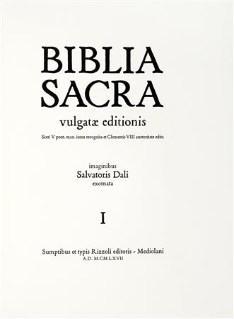 Dalì Salvador, Biblia Sacra vulgatae editionis... Mediolani: sumptibus er...