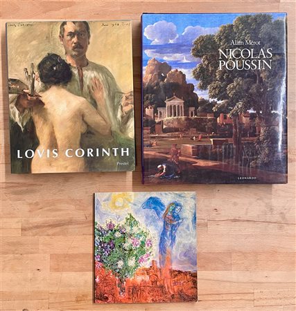 MARC CHAGALL, NICOLAS POUSSIN E LORIS CORINTH - Lotto unico di 3 cataloghi