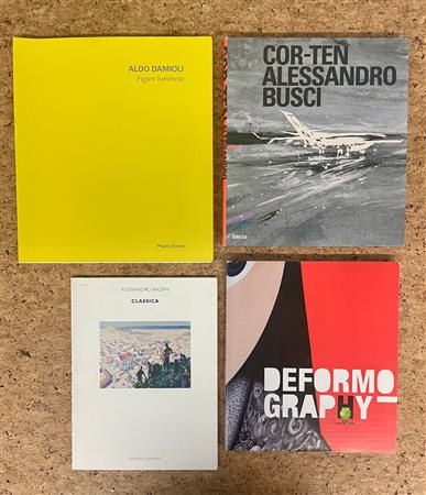 ARTE CONTEMPORANEA (BAZAN, BUSCI, DAMIOLI, HACKATAO) - Lotto unico di 4 cataloghi
