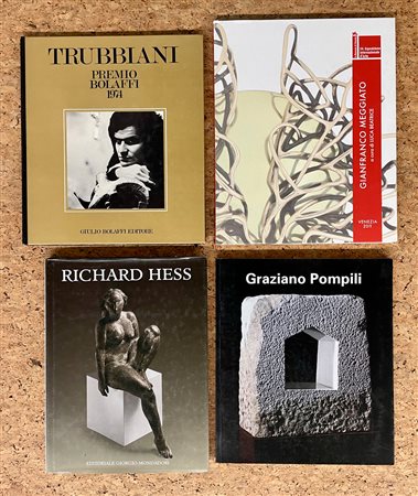 ARTE SCULTOREA DEL DOPOGUERRA (MEGGIATO, POMPILI, HESS, TRUBBIANI) - Lotto unico di 4 cataloghi