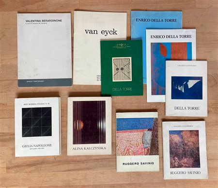 ARTISTI ITALIANI DEL DOPOGUERRA - Lotto unico di 10 cataloghi