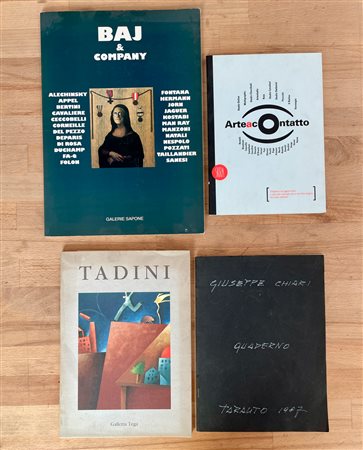 ENRICO BAJ, EMILIO TADINI E GIUSEPPE CHIARI - Lotto unico di 4 cataloghi