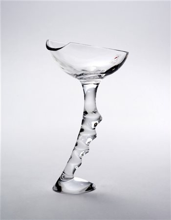 Angelo Mangiarotti Coppa in cristallo della serie "Auspicale". Manifattura Colle