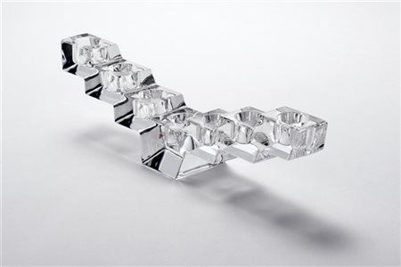 Angelo Mangiarotti Candeliere modello "Orà". Manifattura Colle Cristalleria, Col