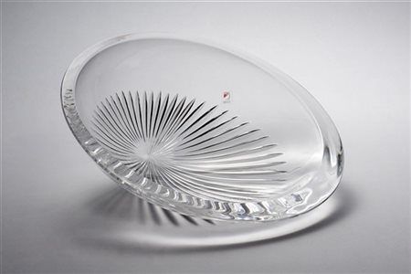 Angelo Mangiarotti Centrotavola in cristallo modello "Casta taglio svisù". Manif