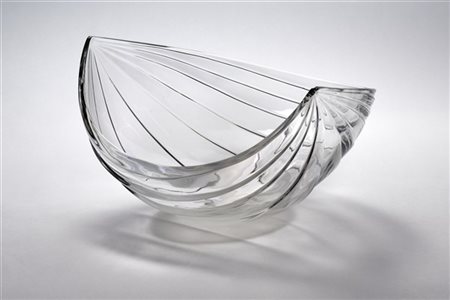 Angelo Mangiarotti Giardiniera in cristallo modello "Casula". Manifattura Colle