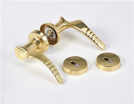 Angelo Mangiarotti Maniglia in ottone dorato modello "AM novantadue". Produzione