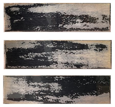 Angelo Mangiarotti Lotto di tre grandi pannelli incorniciati in plexiglass con f