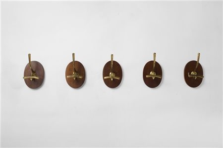 Luigi Caccia Dominioni Cinque appendiabiti. Produzione Azucena, Milano, anni '50