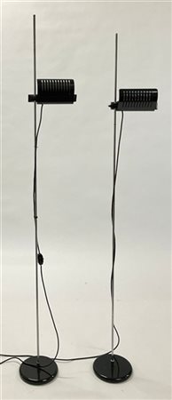 Joe Colombo Coppia di lampade da terra modello "626". Produzione O-Luce, Milano,