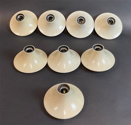 Vico Magistretti Lotto di otto lampade da parete/soffitto modello "Teti". Produz