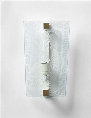 Osvaldo Borsani (Attribuito)
Lampada da parete con diffusore in vetro acidato ra