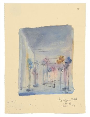 Tomaso Buzzi "Chez Suzanne Talbot a Parigi"
Due disegni raffiguranti l'atelier c