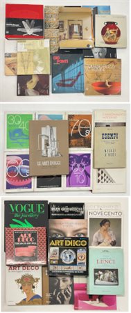 [DESIGN] - Tre cartoni contenenti numerosi volumi sul design, art déco e monogr