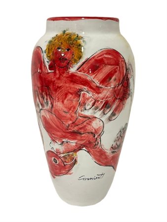 Ceramiche San Giorgio "La caduta di Icaro"
Grande vaso in ceramica smaltata in n