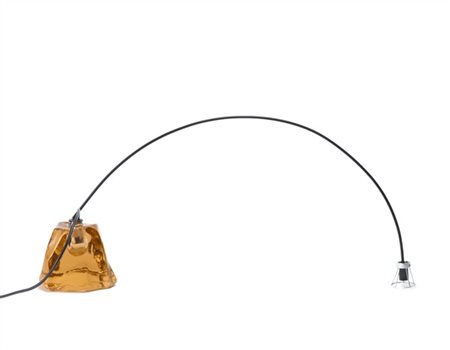 Venini Lampada da tavolo. Murano, 1985. Base in vetro di forte spessore e forma