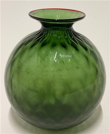 Venini Vaso globulare della serie "Balloton". Murano, 2010. Vetro soffiato trasp