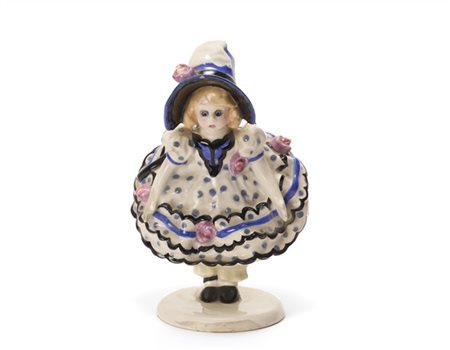 Lenci (Attribuito)
Scultura raffigurante bambina in abiti tradizionali. Torino,