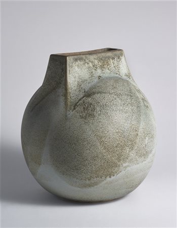 franco Bucci Grande vaso. Pesaro, seconda metà secolo XX. Ceramica smaltata grig